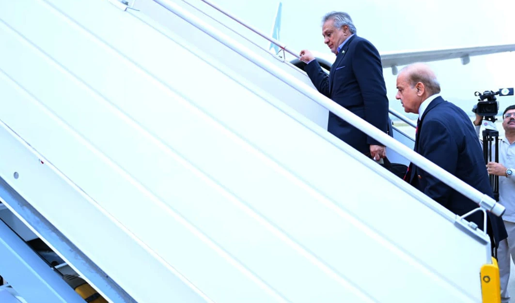 In this file photo, Pakistan Prime Minister Shehbaz Sharif leaves for a two-day visit to China from Nur Khan Airbase in Rawalpindi on November 1, 2022. (Photo courtesy: Government of Pakistan)