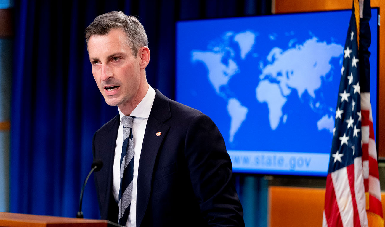 State Department spokesman Ned Price speaks during a news conference at the State Department in Washington, February 28, 2022. (Photo courtesy: AFP/FILE)