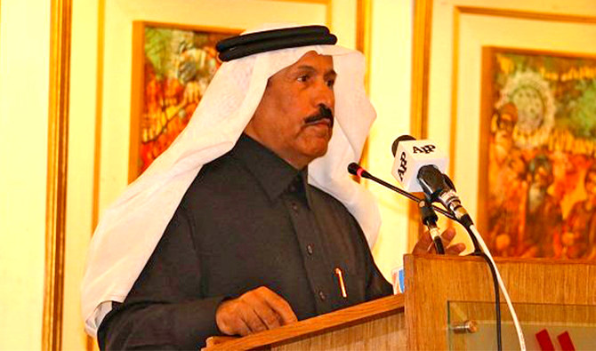 The undated photo shows Dr. Ali Awadh Asseri, Saudi Arabia’s former ambassador to Pakistan, speaking during an event in Islamabad, Pakistan. (APP)