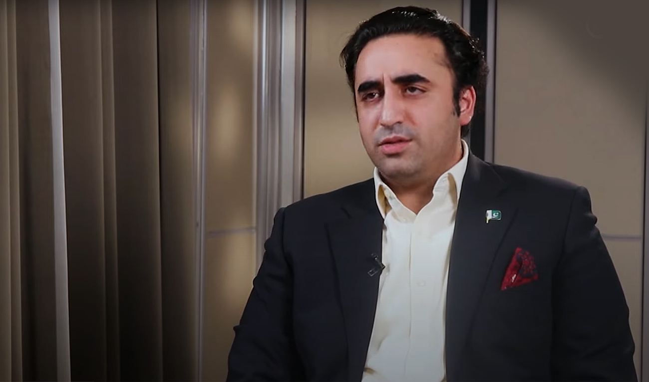 In this screengrab taken from a video on February 21, 2023, Pakistan's Foreign Minister Bilawal Bhutto-Zardar speaks during an interview with DW Urdu in Munich. (Photo courtesy: YouTube/DWUrdu)