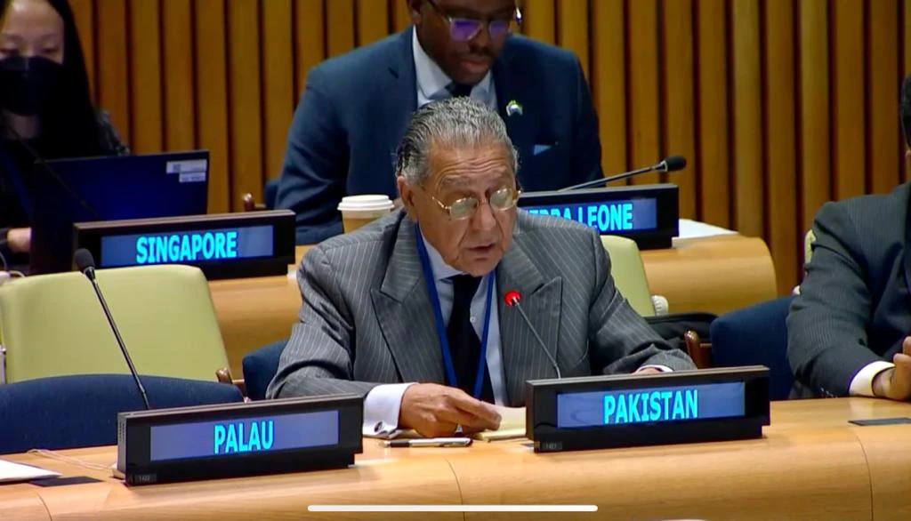 An undated file photo of Pakistan’s permanent representative to the United Nations, Munir Akram. (Photo courtesy: @PakistanUN_NY/Twitter)