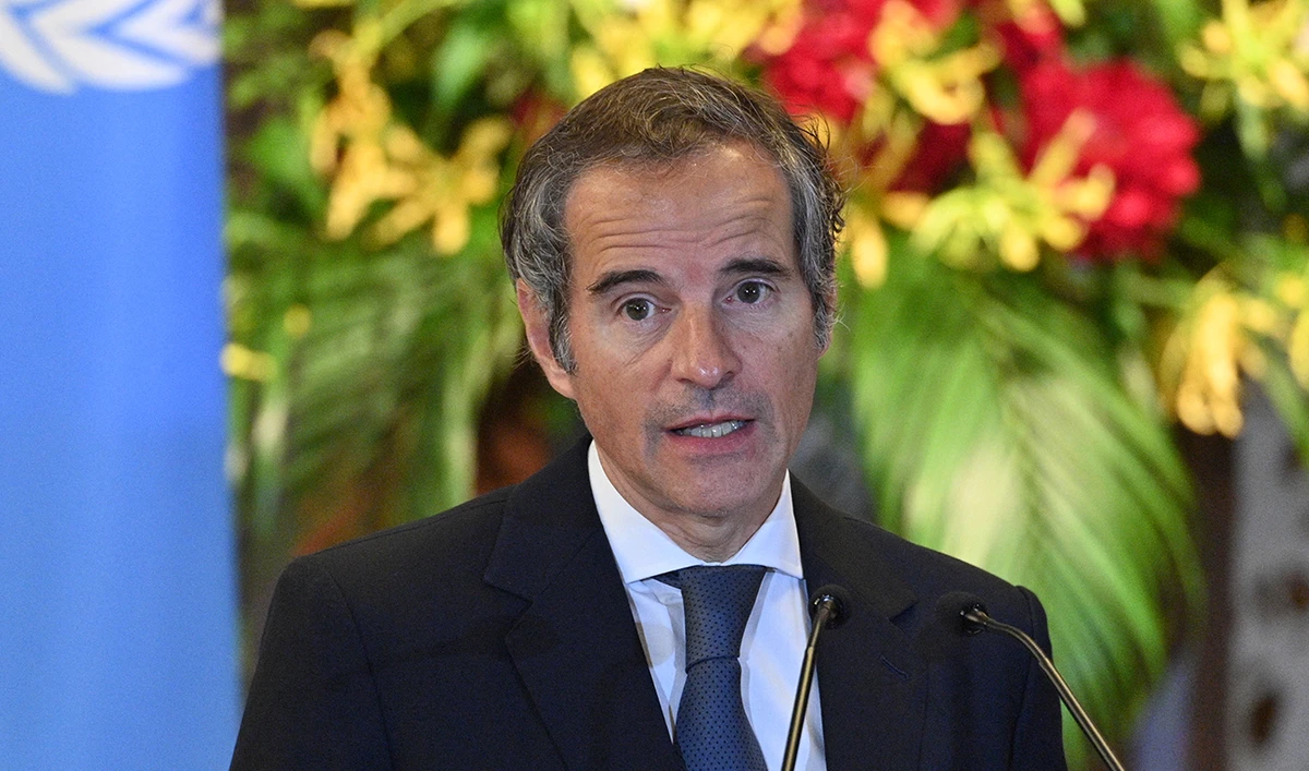 International Atomic Energy Agency (IAEA) director general Rafael Mariano Grossi speaks after meeting with Japan's Foreign Minister Yoshimasa Hayashi at the Iikura Guest House in Tokyo on May 19, 2022. (Photo courtesy: AFP/FILE)