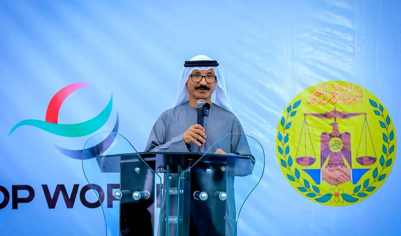 UAE-based multinational logistics company DP World's Sultan Ahmed Bin Sulayem speaks during an inauguration ceremony of the new container terminal Berbera Port in Dubai on March 3, 2023. (Photo courtesy: DP World)