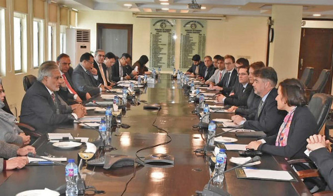 This file photo, taken on January 31, 2023, shows Pakistan and a visiting International Monetary Fund (IMF) mission hold discussions in Islamabad, Pakistan. (Photo courtesy: PID/File)
