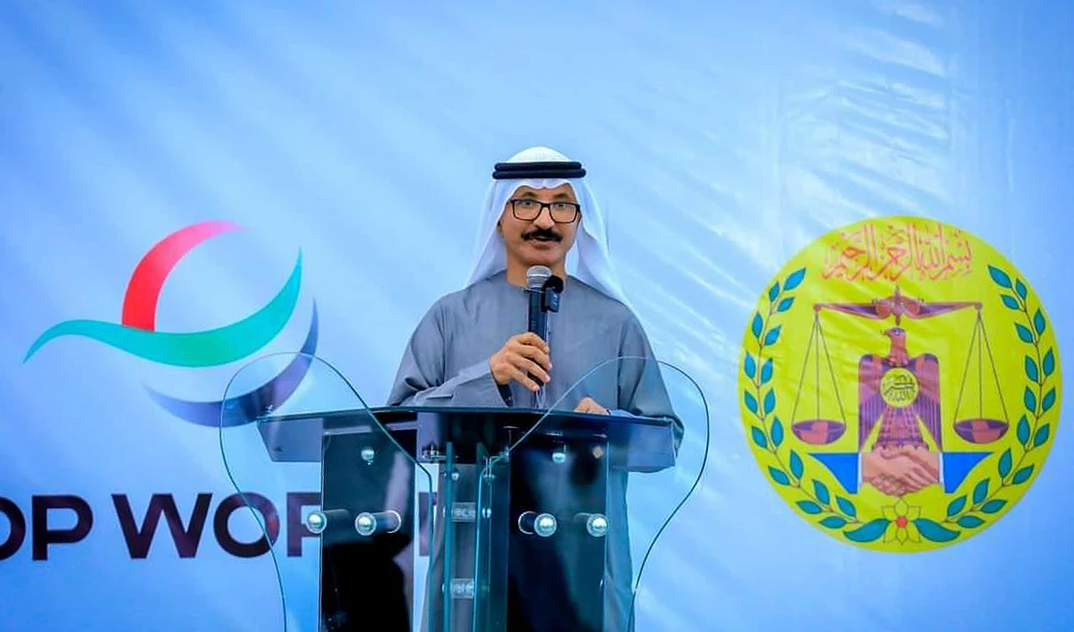 UAE-based multinational logistics company DP World's Sultan Ahmed Bin Sulayem speaks during an inauguration ceremony of the new container terminal Berbera Port in Dubai on March 3, 2023. (Photo courtesy: DP World)