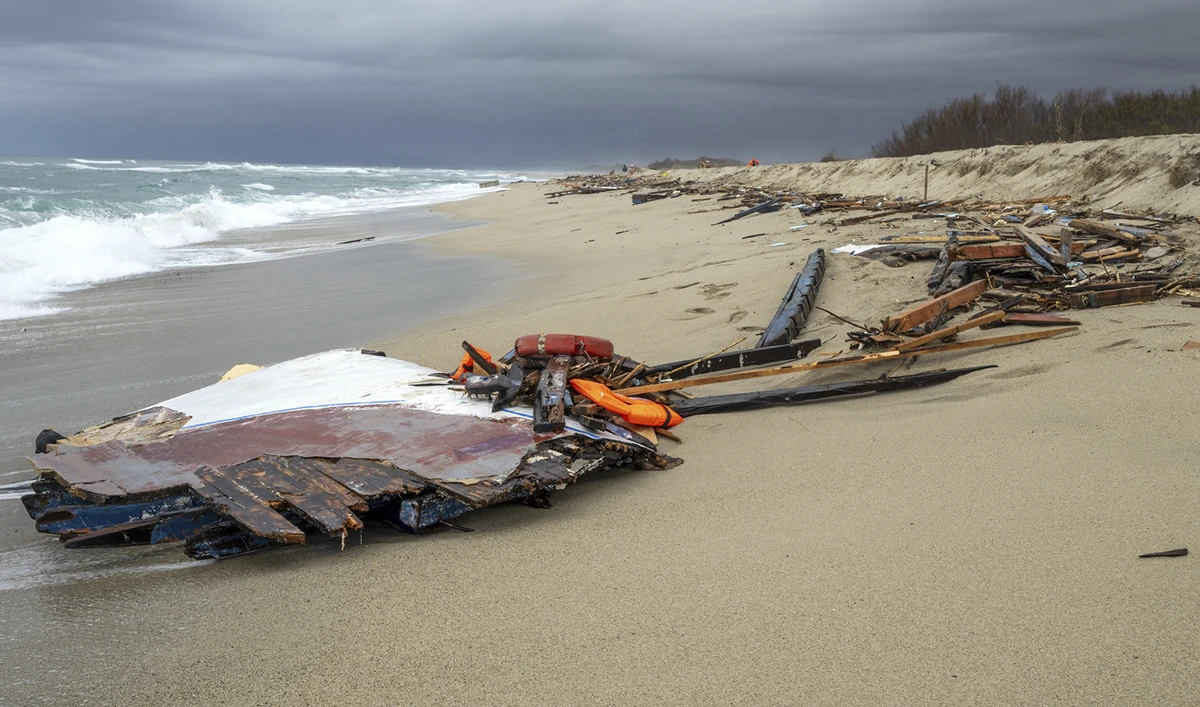 Debris washed ashore by sea at a beach near Cutro, southern Italy, Monday, Feb. 27, 2023. (Photo courtesy: AP/File)