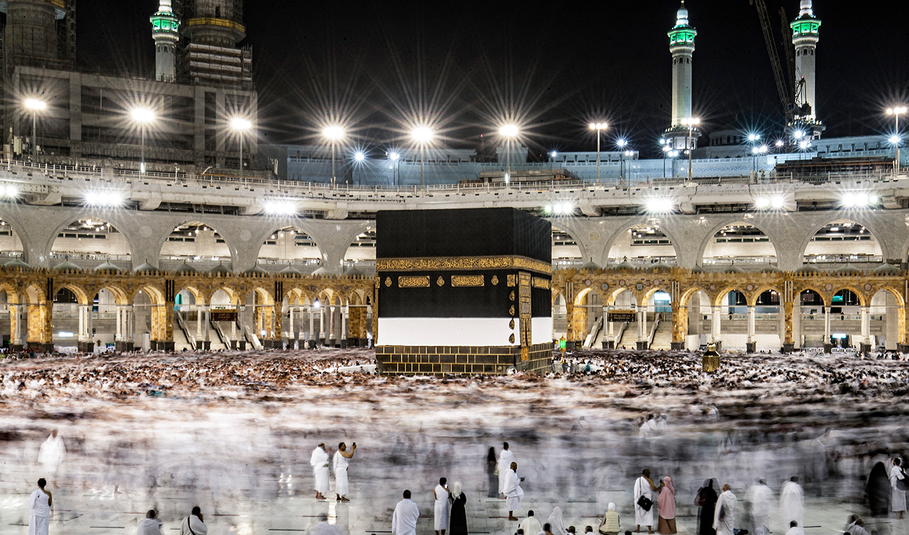 Muslim pilgrims circumambulate around the Kaaba, Islam's holiest shrine, during the annual Hajj pilgrimage at the Grand Mosque in Saudi Arabia's holy city of Mecca on July 6, 2022. (AFP/File)