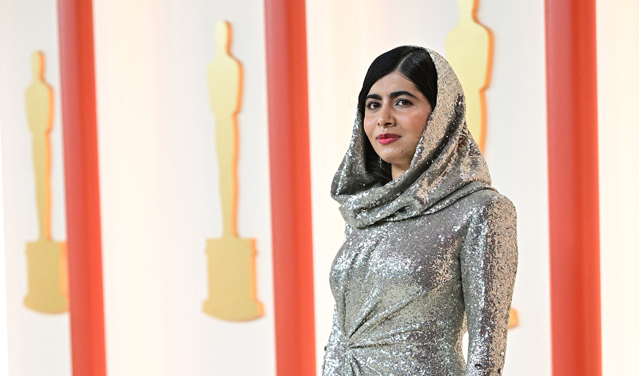 Pakistani activist Malala Yousafzai attends the 95th Annual Academy Awards at the Dolby Theatre in Hollywood, California on March 12, 2023. (AFP/File)