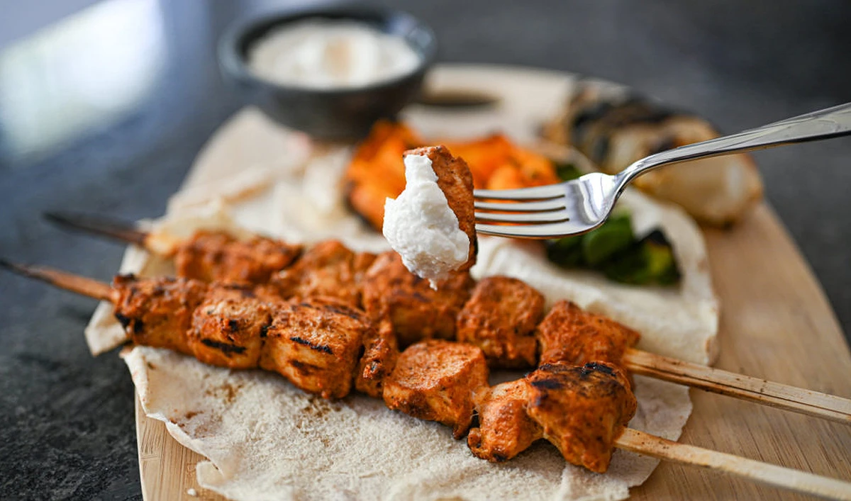 This picture, provided with the courtesy of the food blogging site "Simply Lebanese", features the Middle Eastern Shish Tawook posted on August 31, 2019. (Photo courtesy: Simplyleb)