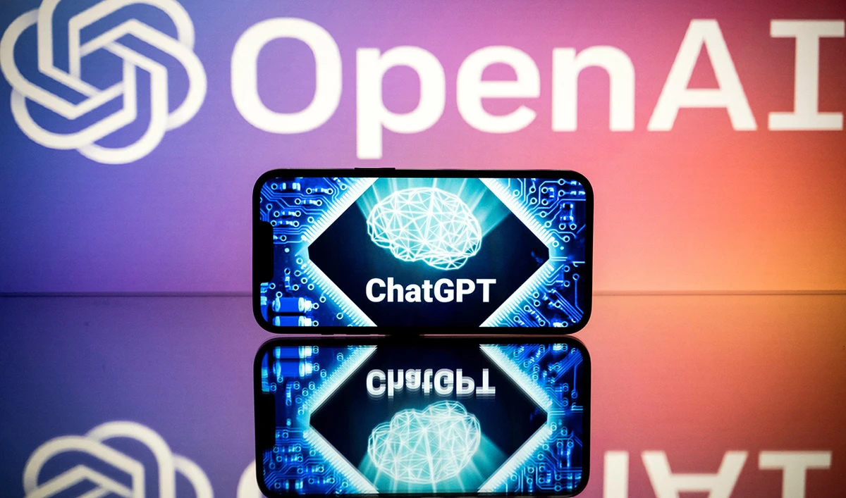 In this file photo taken on January 23, 2023 in Toulouse, southwestern France, shows screens displaying the logos of OpenAI and ChatGPT. (AFP)