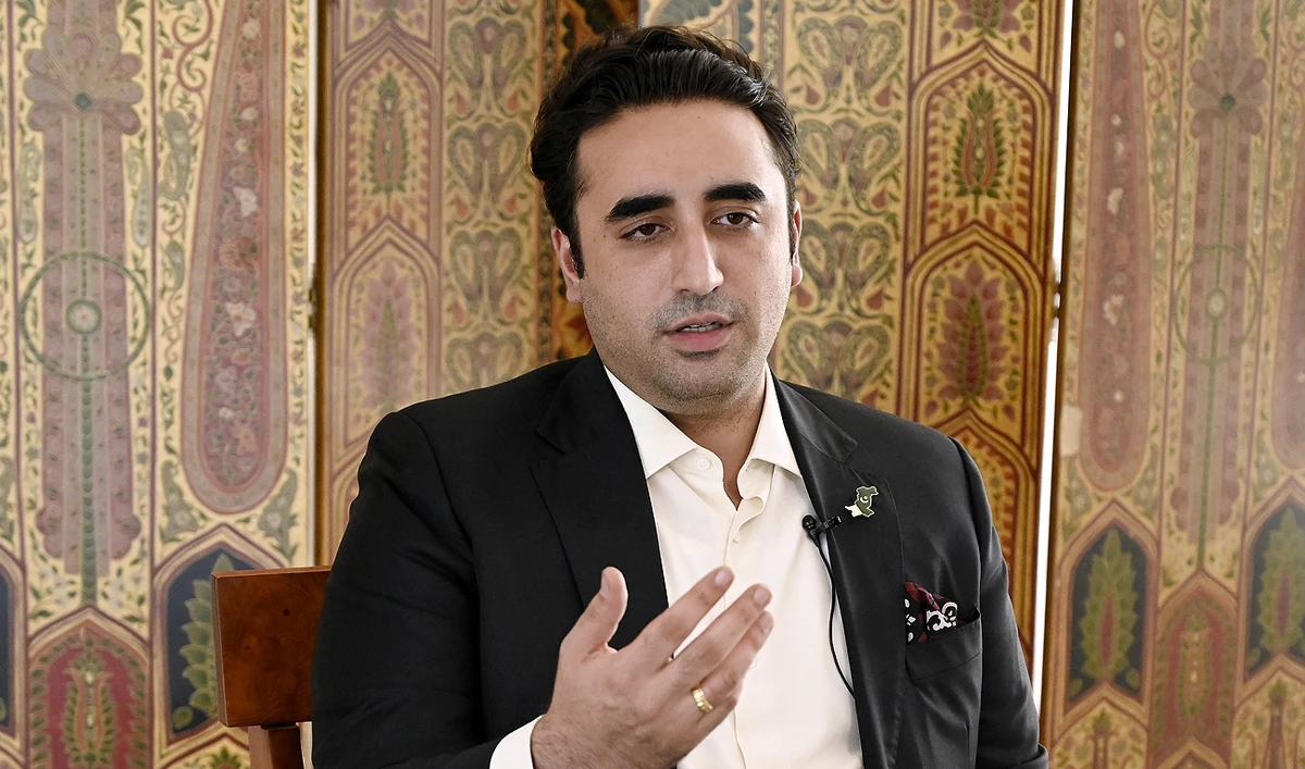 In this file photo, taken on September 27, 2022, Pakistan's Foreign Minister Bilawal Bhutto-Zardari speaks during an interview at the Embassy of Pakistan in Washington, DC. (Photo courtesy: AFP/File)