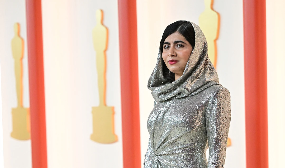 Pakistani activist Malala Yousafzai attends the 95th Annual Academy Awards at the Dolby Theatre in Hollywood, California on March 12, 2023. (AFP/File)