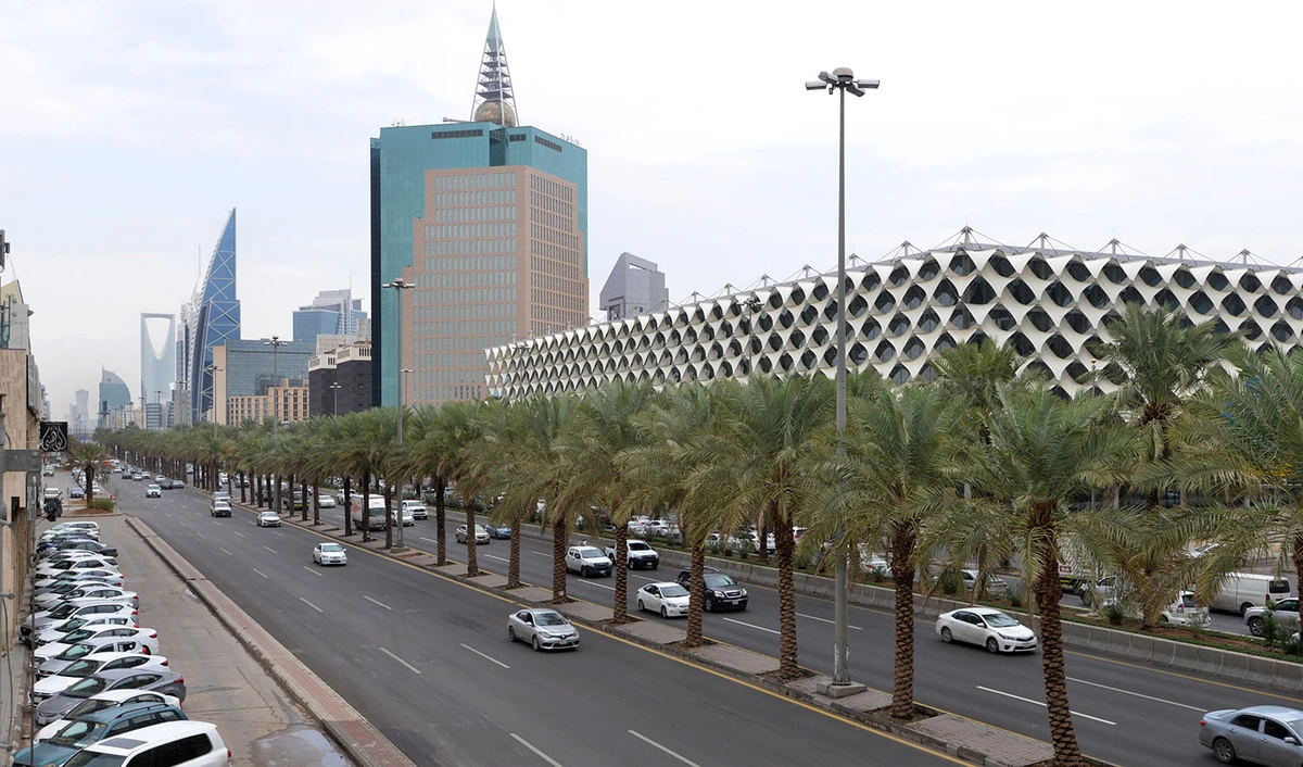 A general view taken on November 18, 2019, shows the King Fahad main street in the Saudi capital Riyadh. (AFP/File)