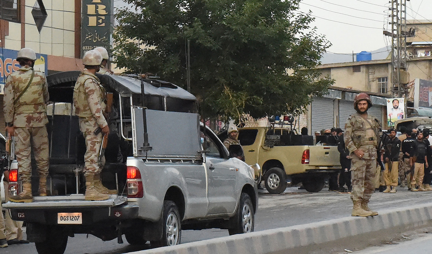 This representational file photo shows Pakistani paramilitary soldiers cordoning off the site of an attack by gunmen on soldiers in Quetta, Balochistan, on June 29, 2016. (AFP/File)