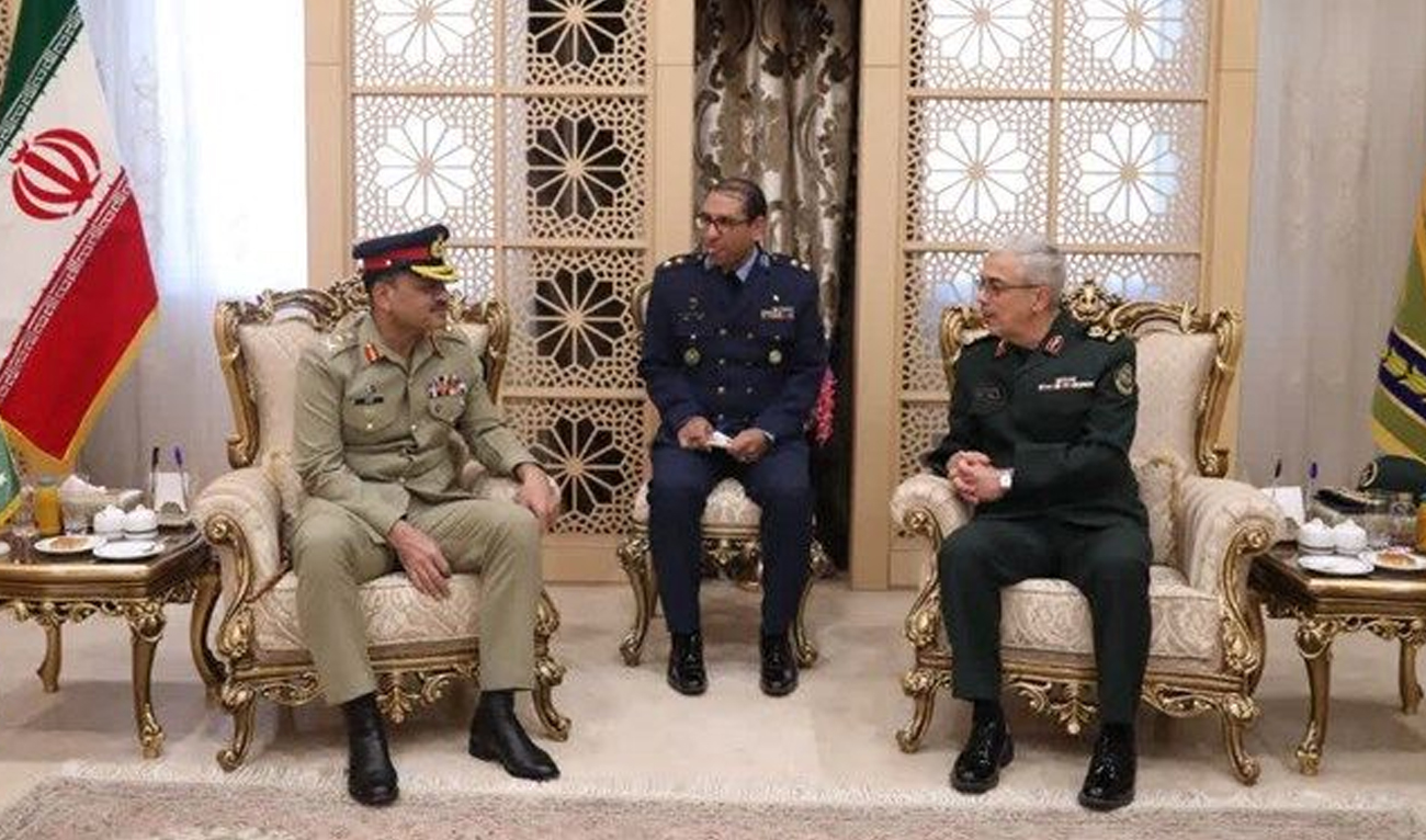 Pakistan Army Chief General Syed Asim Munir meets General Mohammad Bagheri, Chief of General Staff of the Armed Forces of Iran in Tehran on July 15, 2023. (Photo courtesy: PTV)