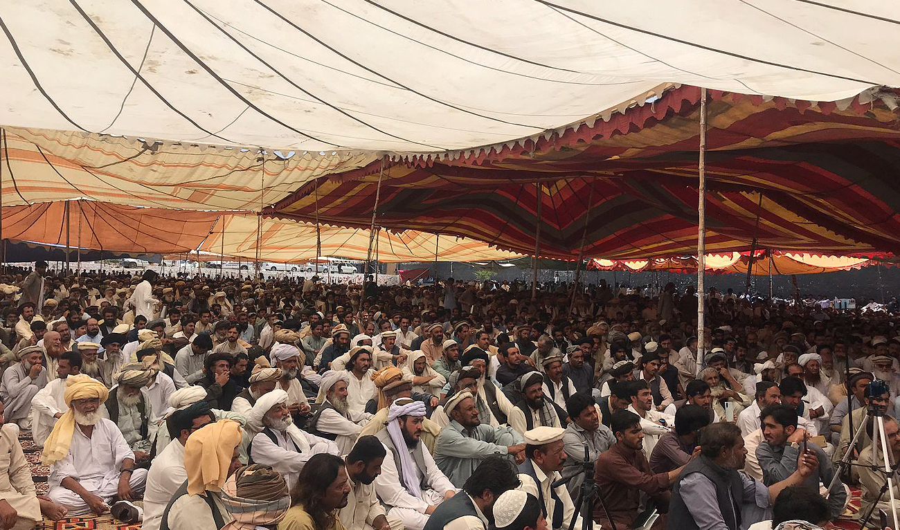 Residents attend grand jirga in Pakistan’s southwestern Balochistan province on July 15, 2023. (AN Photo)