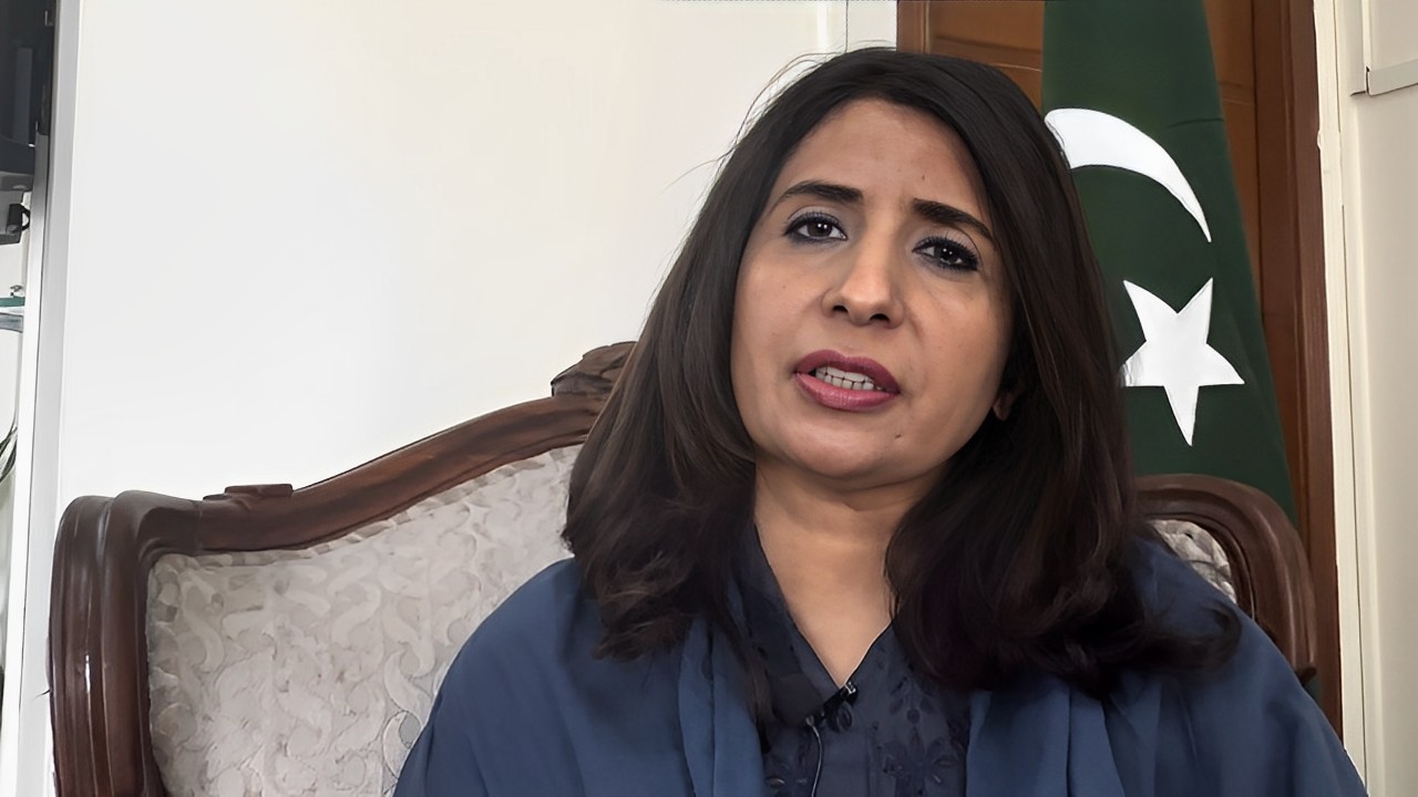 Pakistan's foreign office spokesperson Mumtaz Zahra during an interview with Independent Urdu in Islamabad on July 27, 2023. (Photo courtesy: Independent Urdu)