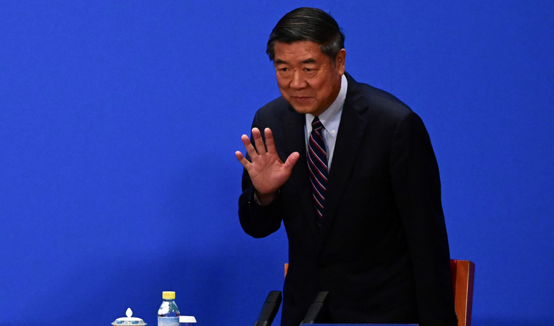 Chinese Vice Premier He Lifeng attends the 9th China-France High Level Economic and Financial Dialogue at the Diaoyutai State Guest House in Beijing on July 29, 2023. (AFP/file)