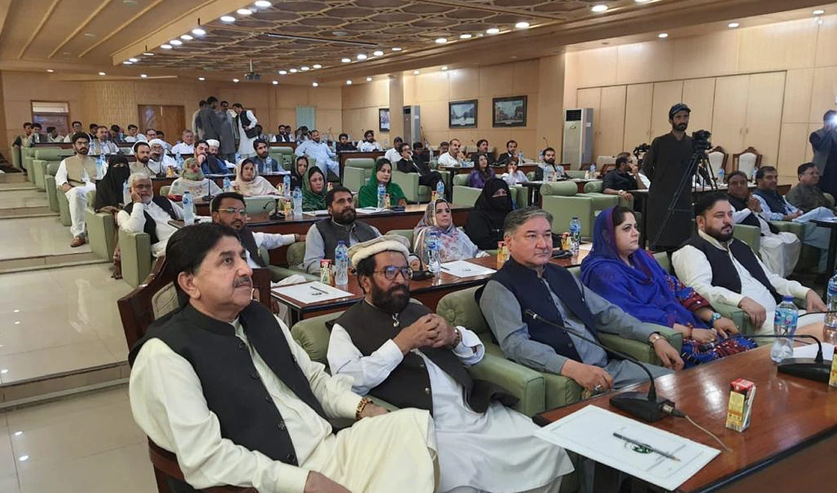 Baloch leaders and activists attend a symposium, titled “A Roadmap to Peaceful Balochistan,” in Quetta on July 14, 2023. (Photo courtesy: Government of Balochistan)