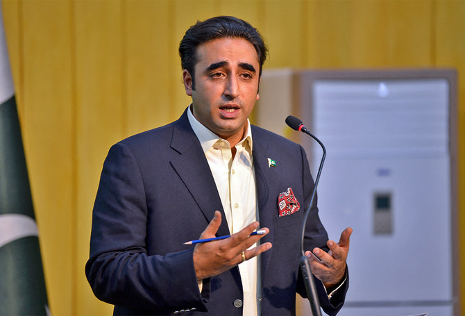 Pakistan's Foreign Minister Bilawal Bhutto Zardari speaks during a press conference in Islamabad, Pakistan, on June 7, 2022. (AFP/File)