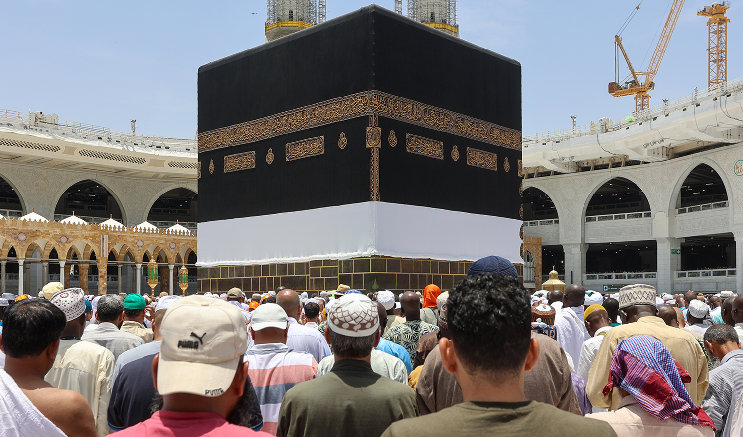 Muslim pilgrims gather around the Kaaba at the Grand Mosque in Makkah, Saudi Arabia on June 30, 2023 during the annual Hajj pilgrimage. (AFP/File)