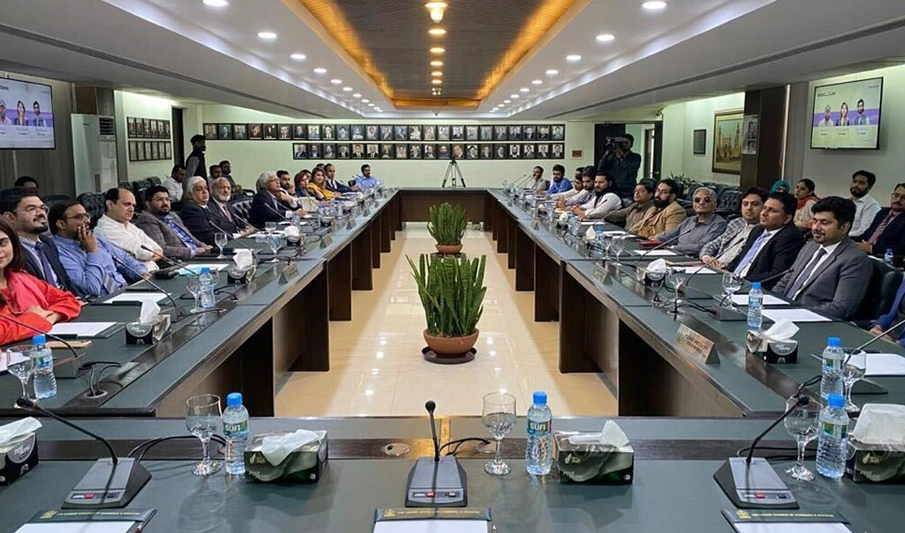In this photo, taken on March 22, 2023, participants attend workshop on "HR Digitization to Increase Business Capacities" at the Lahore Chamber of Commerce in Lahore. (Photo courtesy: Facebook/ Paismo HR)