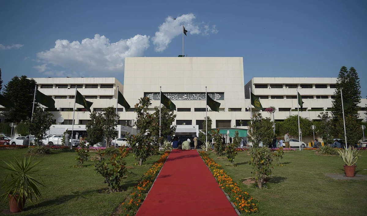 A general view of Parliament House building in Islamabad, Pakistan, on April 27, 2018. (AFP/File)