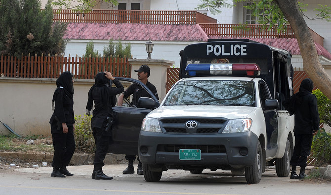 In this photo, taken on April 17, 2012, Pakistani police commandos stand guard in a street in Islamabad, Pakistan. (Photo courtesy: AFP/File)