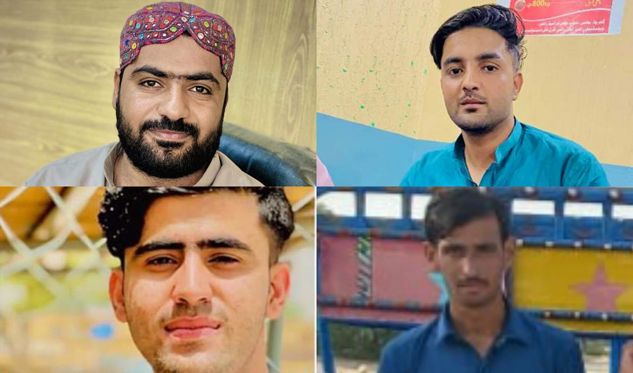 This undated file photo shows recovered Pakistan footballers, (clockwise, from top to bottom) Yasir Bugti, Fasial Bugti, Sohail Ahmed and Amir Bugti, who were kidnapped earlier this month. (Photo courtesy: Family handouts)