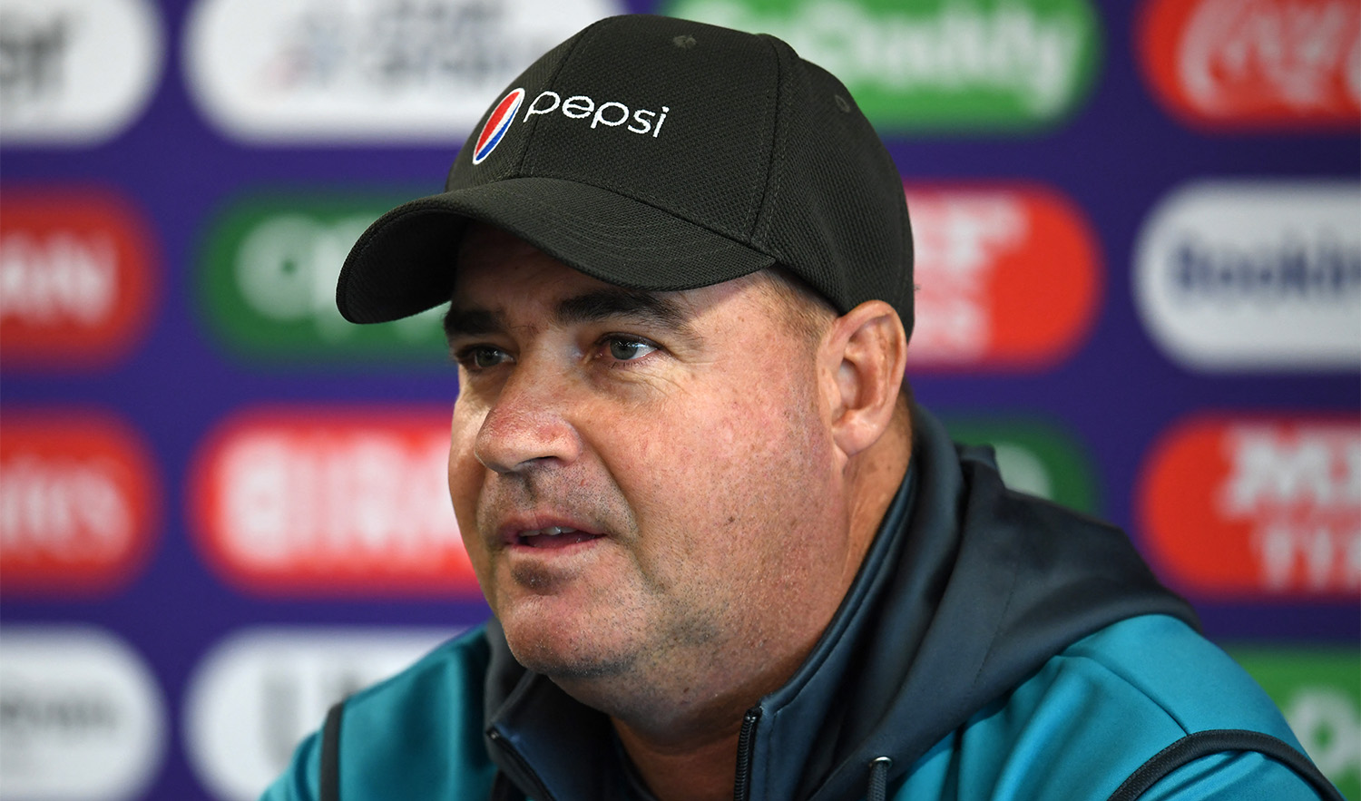 Pakistan's cricket coach Mickey Arthur attends a press conference at Old Trafford Cricket Stadium in Manchester, United Kingdom on June 15, 2019. (AFP/File)