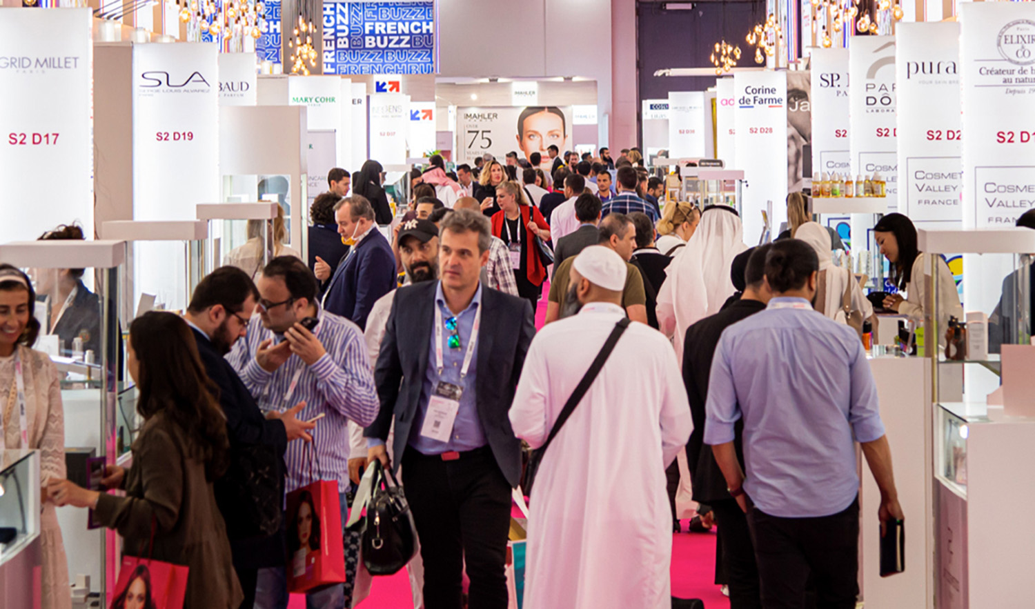 People attending Beautyworld international trade fair in Dubai, UAE on November 1, 2022. (Photo courtesy: @beautyworldme)