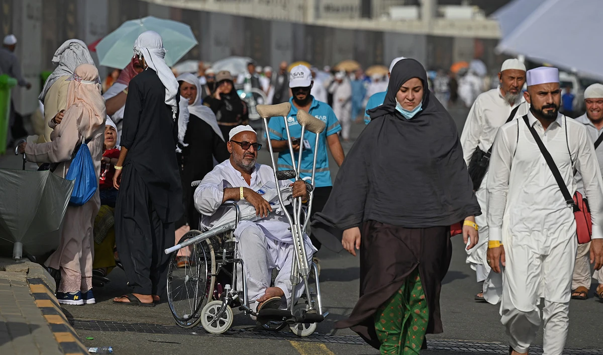 Muslim pilgrims arrive to perform the stoning of the devil ritual as part of the hajj pilgrimage in Mina, near Makkah, Saudi Arabia on June 29, 2023. (AFP/File)