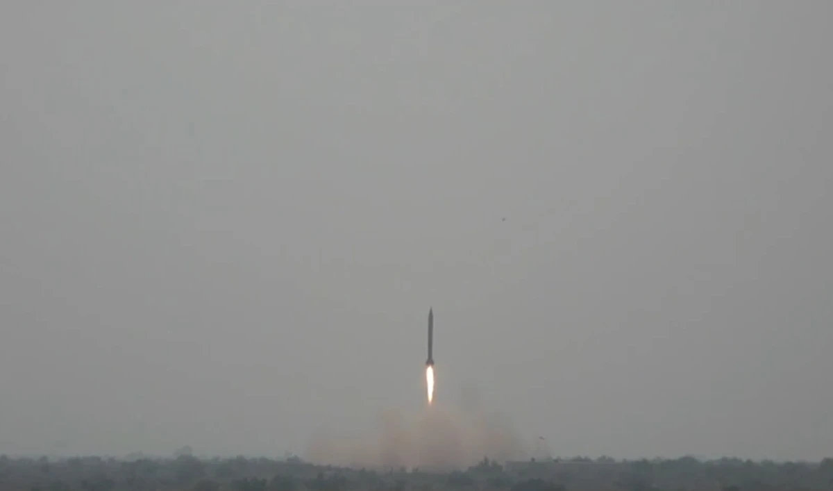 This representational photo taken on October 24, 2023, shows Pakistan army conducting a flight test of the Ghauri Weapon System. (Photo courtesy: ISPR)