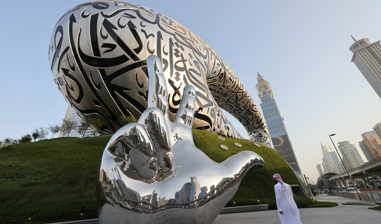 A picture shows a view of the Museum of the Future in the Gulf emirate of Dubai, on June 20, 2022. (AFP/File)