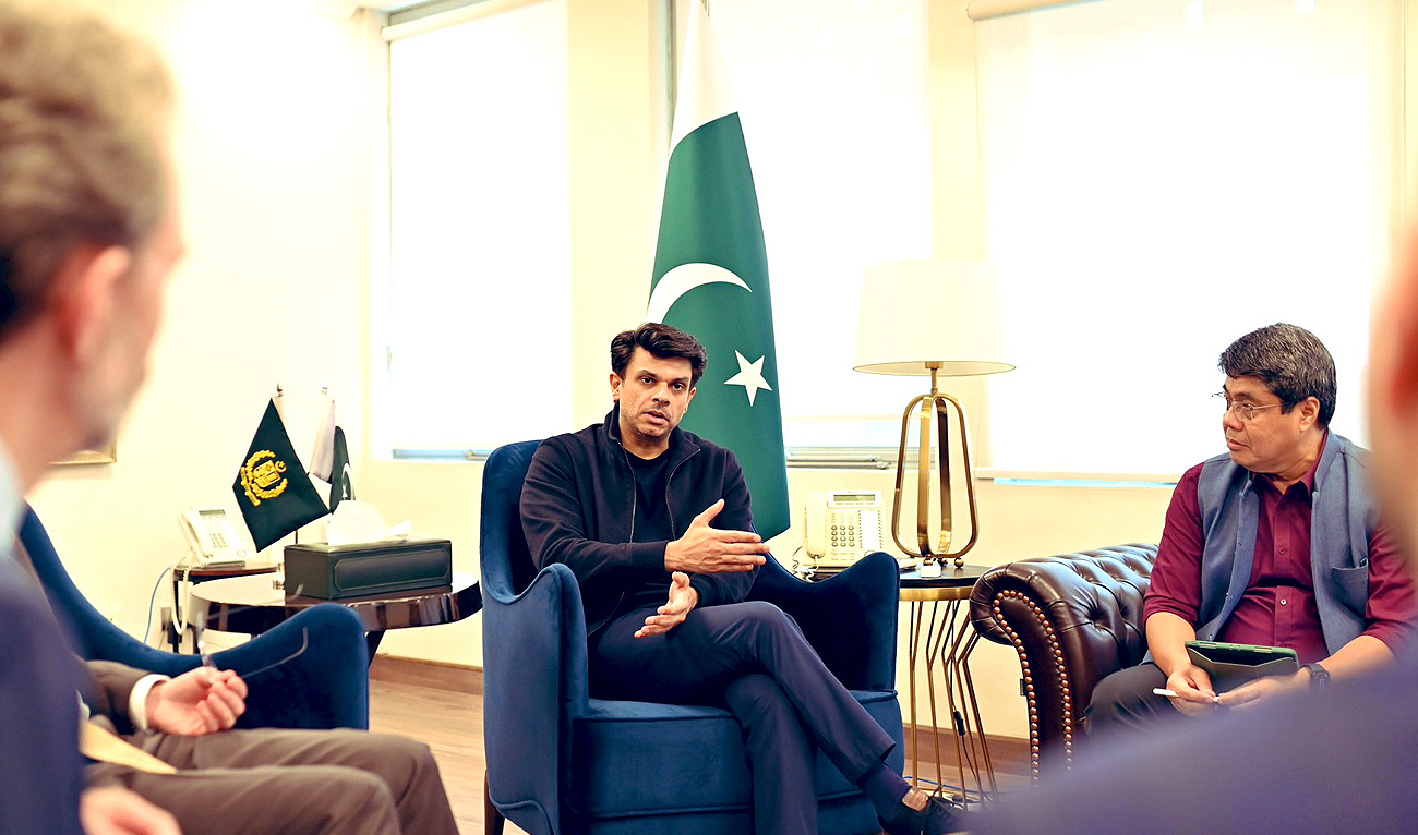 This photo, taken on November 12, 2023, shows Special Assistant to PM on Overseas Pakistanis, Jawad Sohrab Malik2, during a meeting in Islamabad. (Photo courtesy: X/@JawadSohrab)