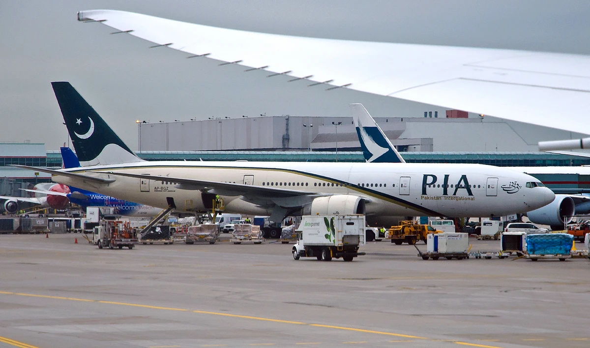Pakistan International Airlines' aircraft is seen on the tarmac at the Toronto Lester B Pearson International Airport in Ontario, Canada on may 15, 2015. (Caribb/File)