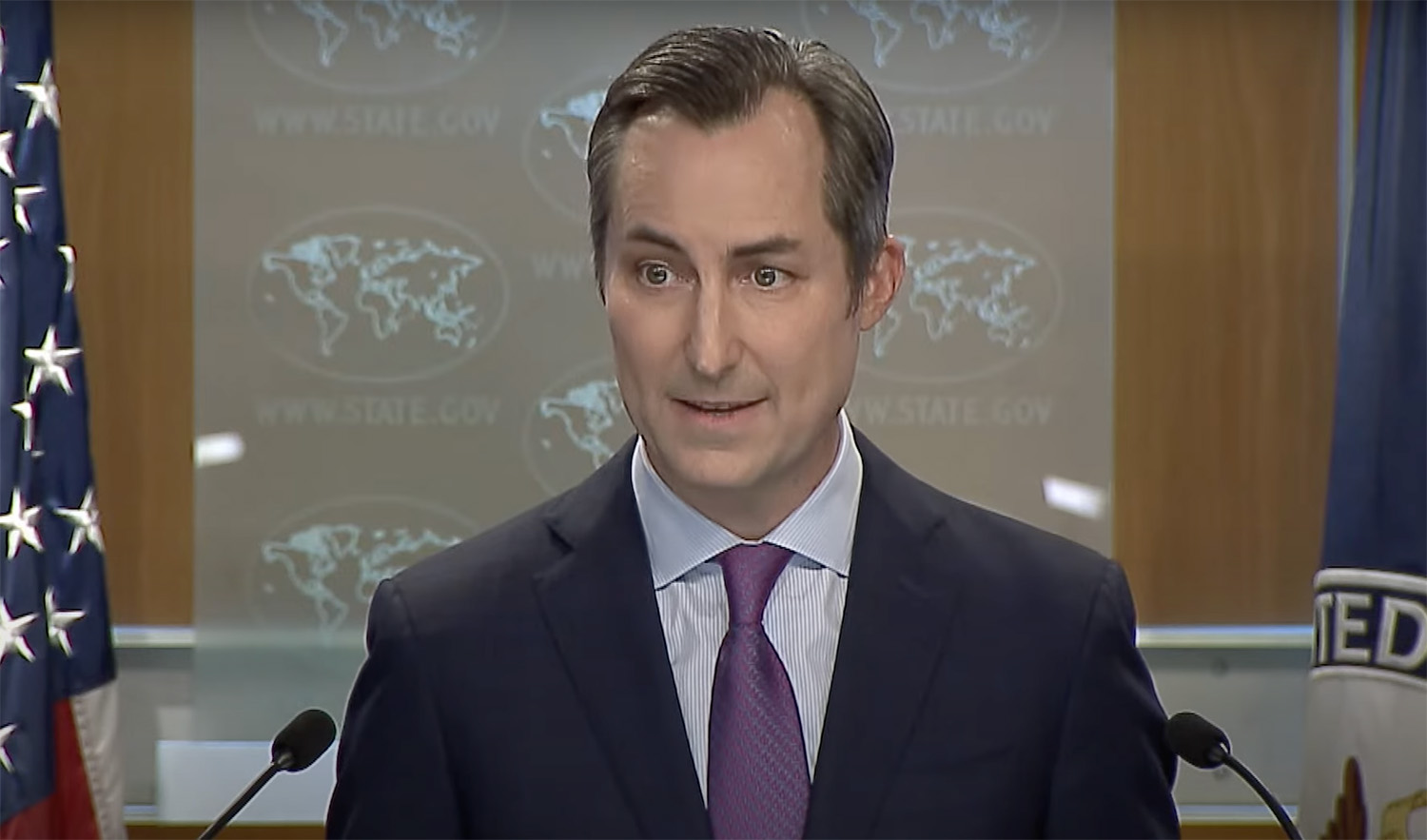 State Department spokesperson Matthew Miller during a press briefing at the Department of State, on October 2, 2023. (Photo courtesy: @StateDept/YouTube)