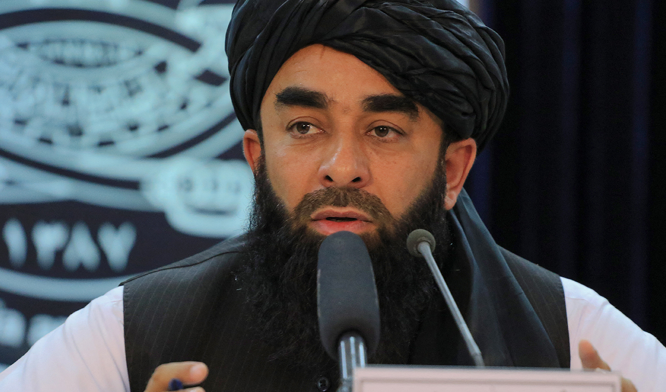 Taliban spokesman Zabihullah Mujahid speaks during a press conference in Kabul on November 5, 2022. (AFP/File)