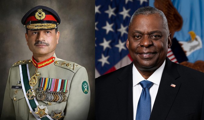 The collage of images created on October 5, 2023, shows Pakistan Army Chief General Asim Munir (left) and United States Defense Secretary Lloyd Austin. (Photo courtesy: Pakistan Army and US Department of Defense)