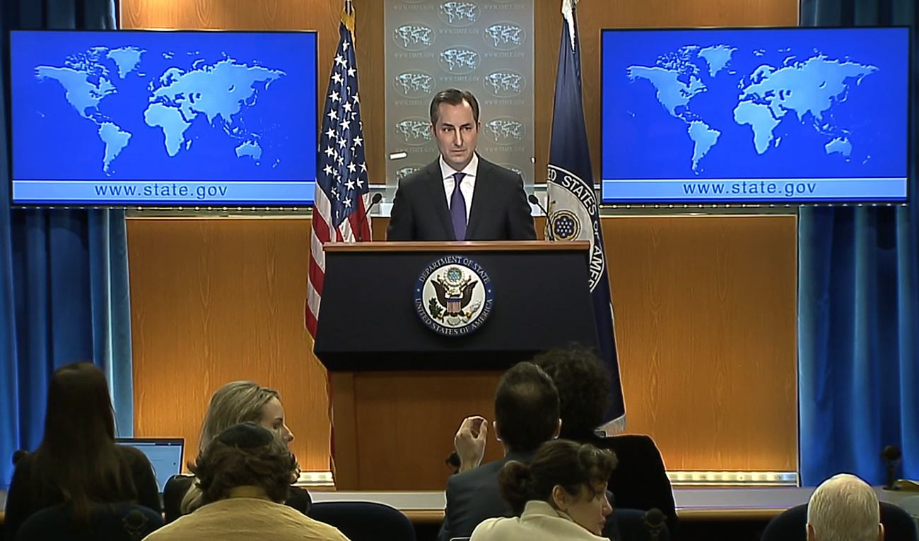 US State Department Spokesperson Matthew Miller speaks during a news conference at the State Department in Washington, DC, on January 4, 2024. (Photo courtesy: Screengrab/YouTube/@StateDept)