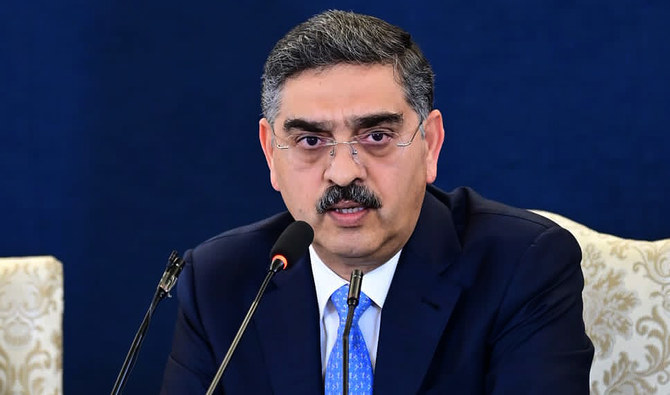 Caretaker Prime Minister Anwaar-ul-Haq Kakar speaks during a media briefing at the Prime Minister's House in Islamabad on August 31, 2023. (Photo courtesy: Government of Pakistan/File)