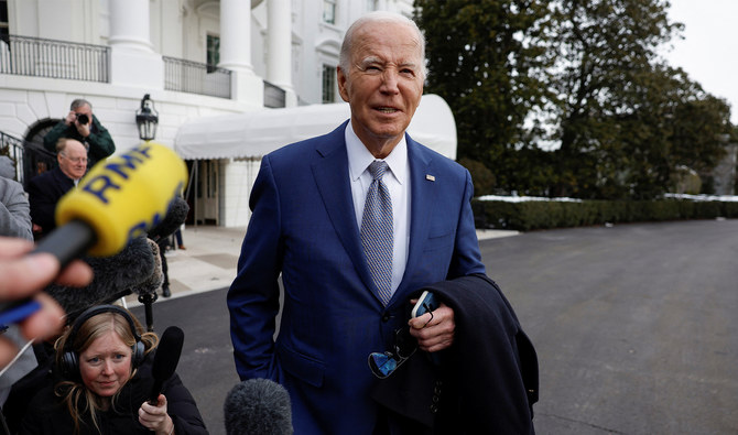US President Joe Biden speaks to the media before departing the White House for North Carolina, in Washington, US, on January 18, 2024. (REUTERS)