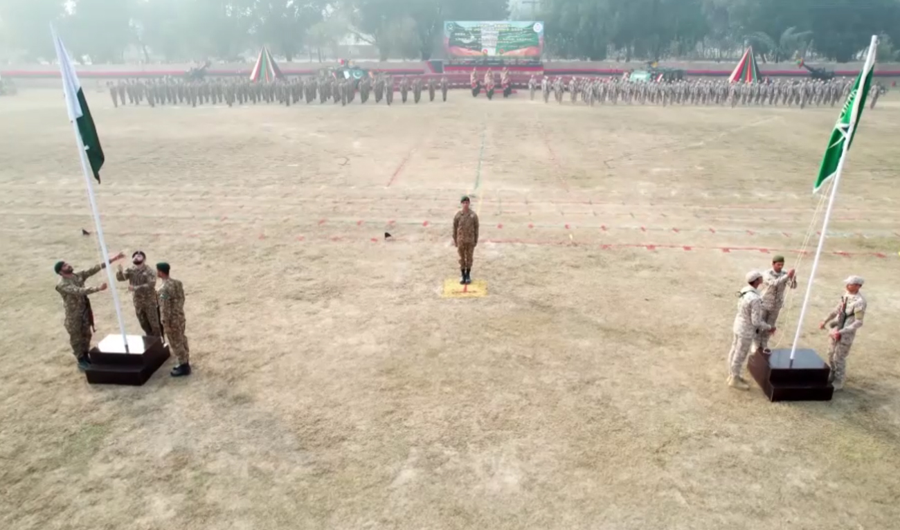 The still image taken from a video shows soldiers from the Pakistan army and the royal Saudi land forces during a joint military training exercise in Okara, Pakistan, on January 21, 2024. (Photo courtesy: army’s media wing)