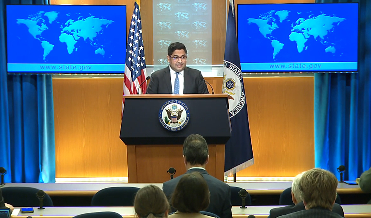 US State Department Spokesperson Vedant Patel speaks during a news conference at the State Department in Washington, DC, on January 25, 2024. (Photo courtesy: Screengrab/YouTube/@StateDept)