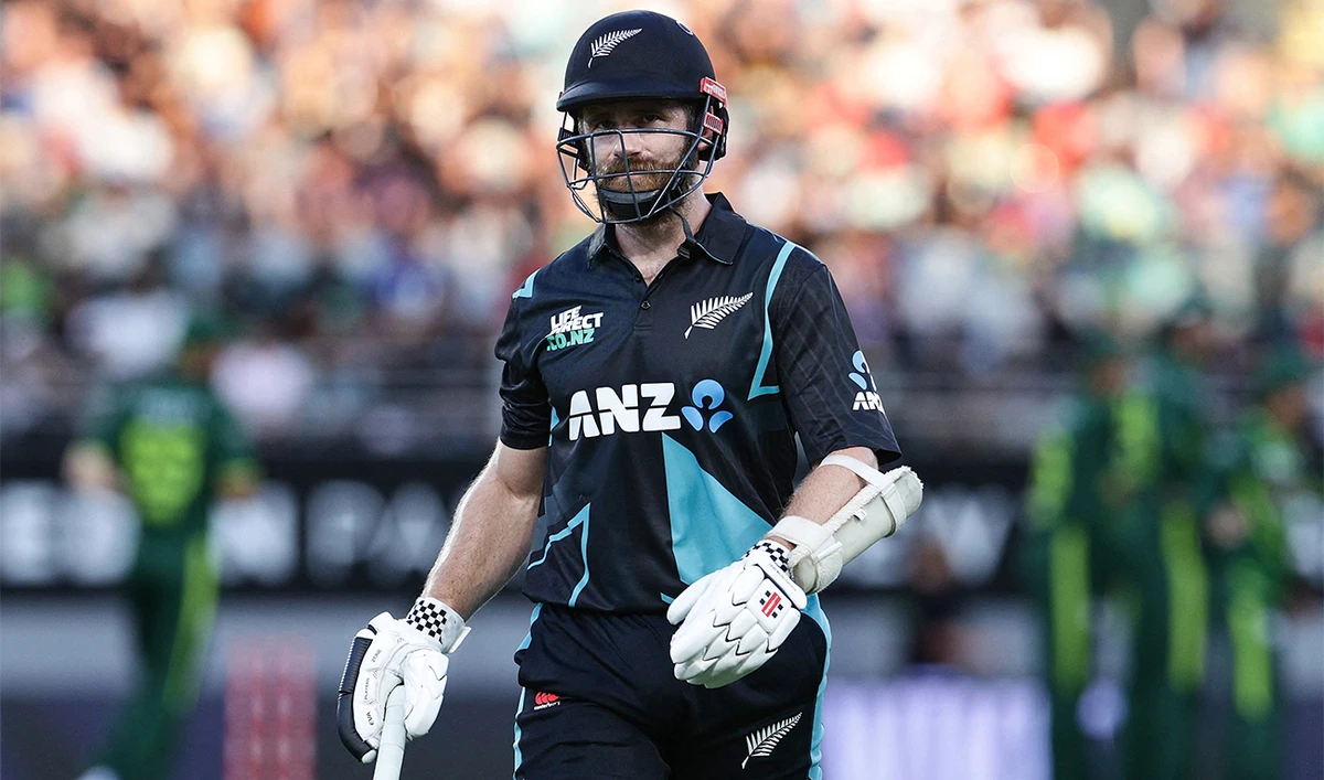 New Zealand's Kane Williamson walks off after being dismissed during the first Twenty20 international cricket match between New Zealand and Pakistan at Eden Park in Auckland on January 12, 2024. (AFP/File)