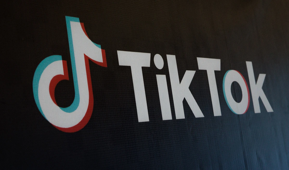 The logo of the social media video sharing app TikTok is seen during the launch of the TikTok and Indonesia's leading e-commerce site Tokopedia's Buy Local Campaign in Jakarta on December 12, 2023. (AFP/File)