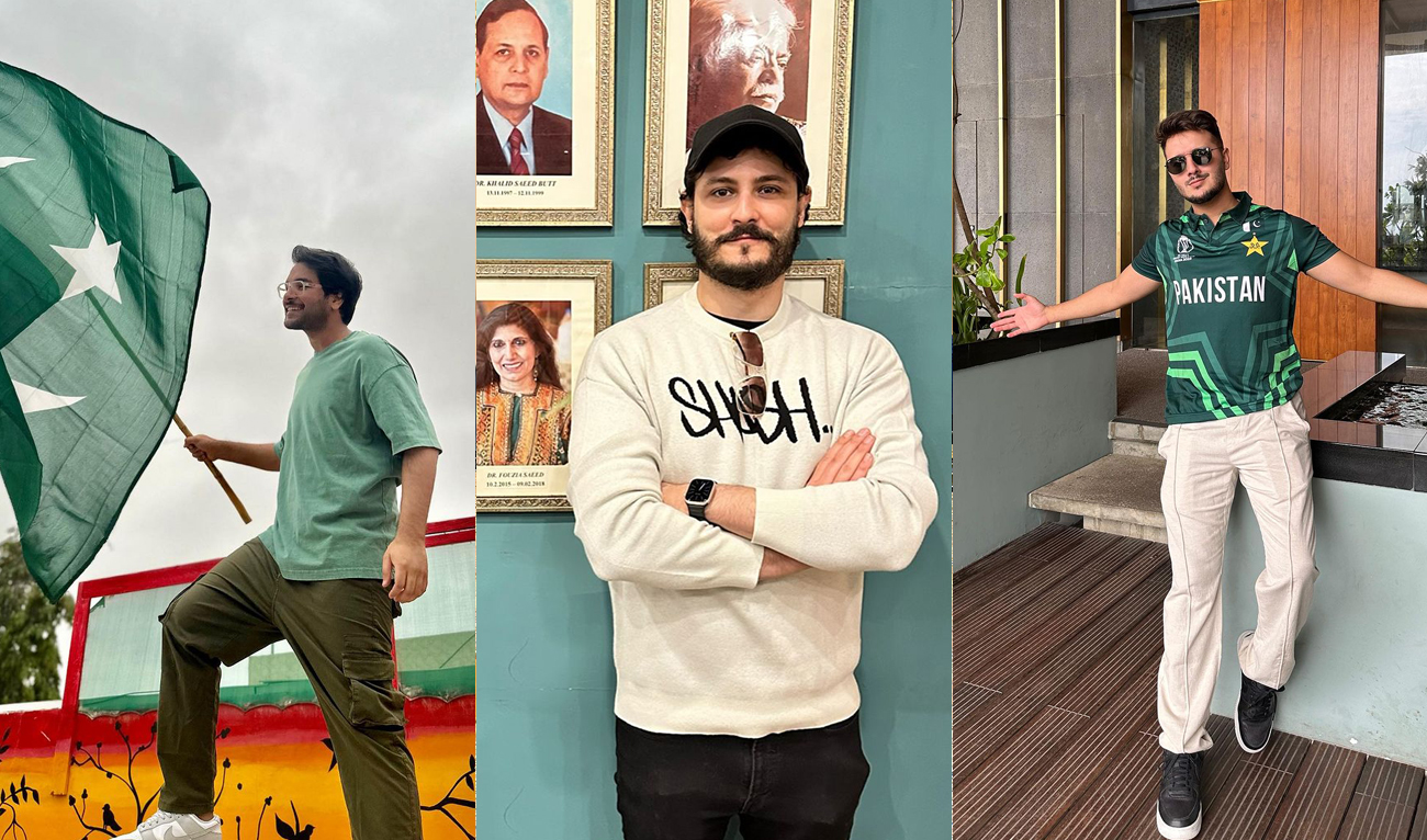 From left to right: This combination of photos shows Pakistani singer Asim Azhar, actor Osman Khalid Butt and influencer Shahveer Jaffery. (Photo courtesy: Instagram)