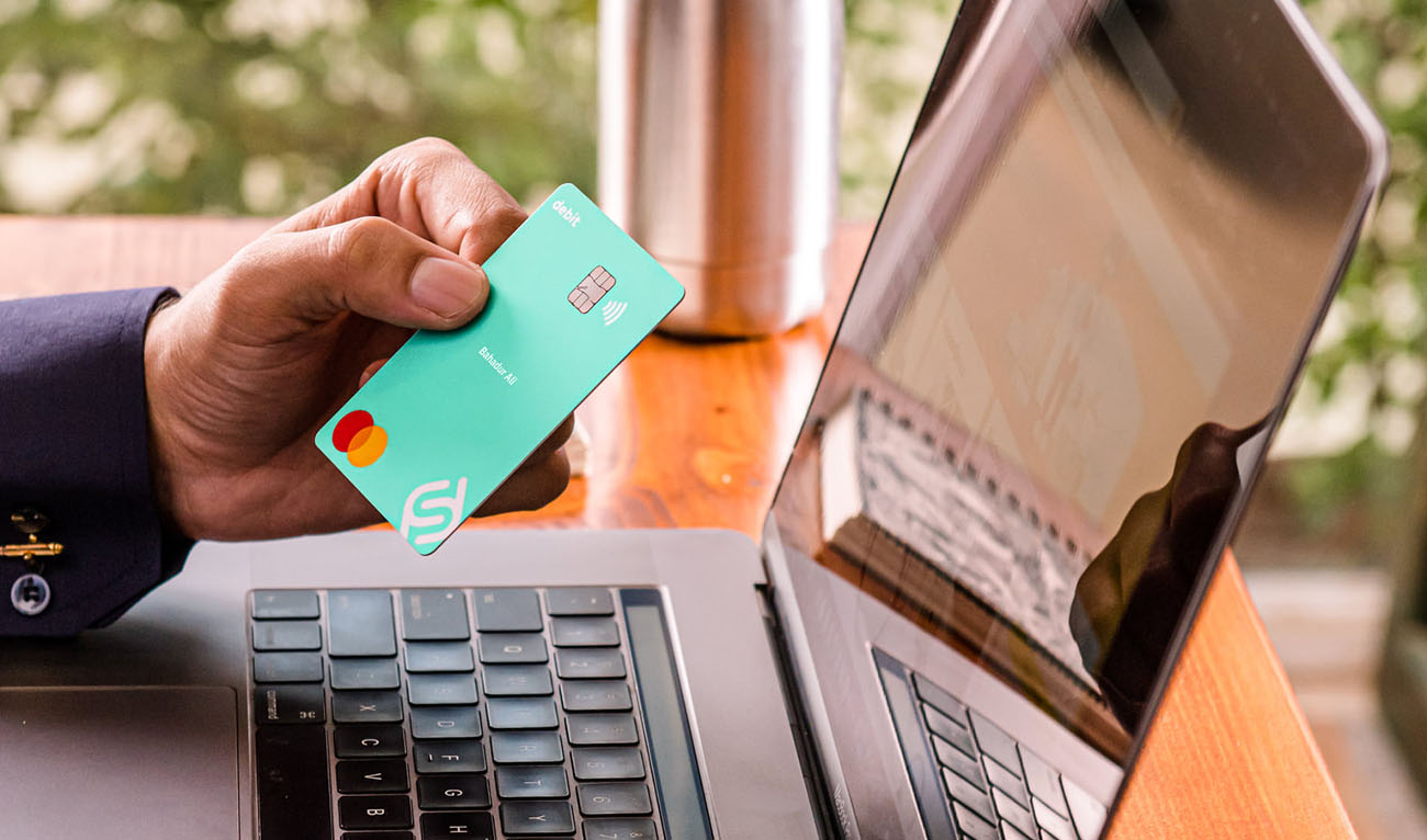 An undated file photo of SadaPay's numberless debit card. (Photo courtesy: SadaPay/Facebook)