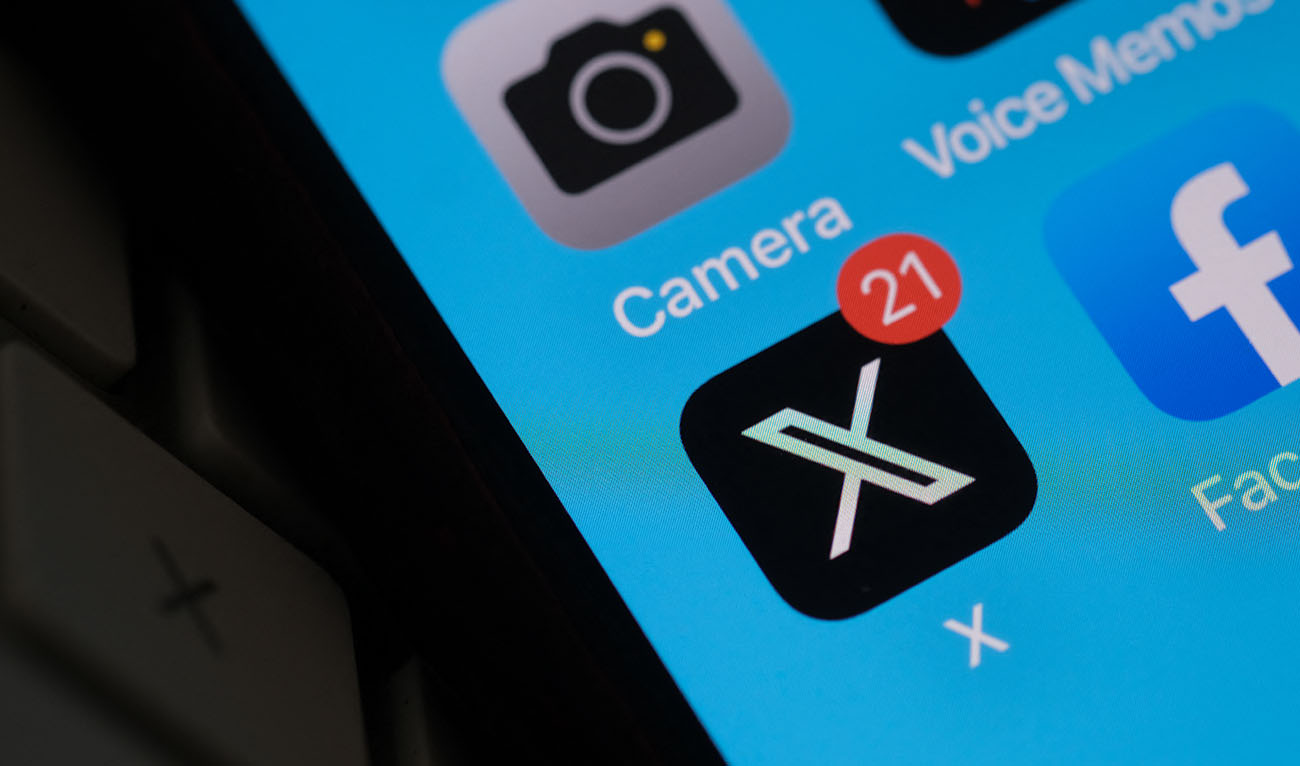 This photo illustration shows the X logo (formerly Twitter) on a smartphone screen in Los Angeles, California, on July 31, 2023. (AFP/File)