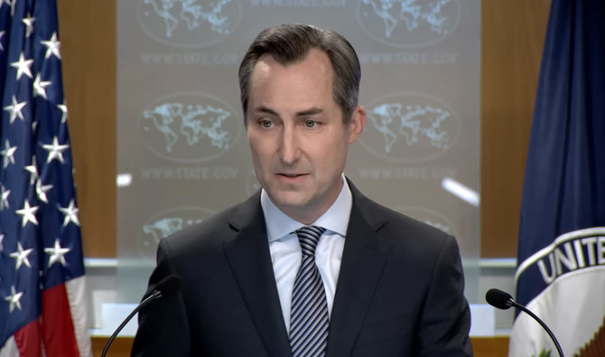 US State Department spokesperson, Matthew Miller, is speaking during a press briefing in Washington, US, on August 1, 2023. (US State Department/File)